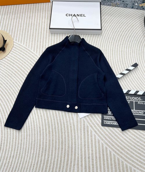Dior Double-Sided Cashmere Jacket Adorned with Classic Monogram