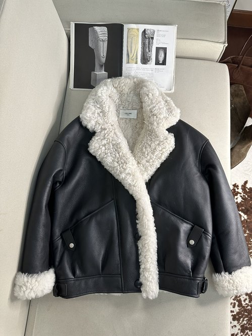 Celine Premium Spanish Merino Sheepskin Fur Coat