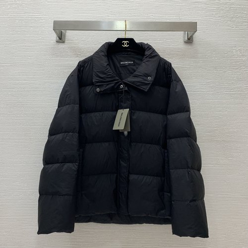 Balenciaga Flame Logo Printed Hooded Puffer Jacket
