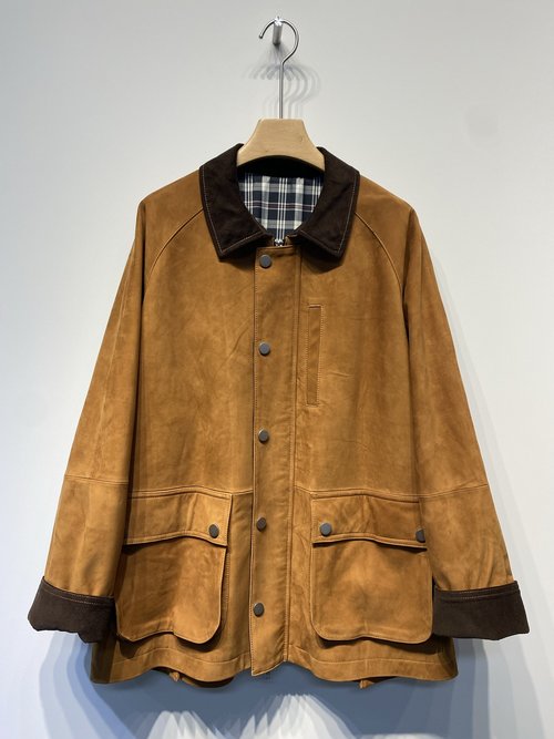 Polo Ralph Lauren Ralph Lauren Inspired High-End Leather Jacket with Imported Top Layer Calfskin and Corduroy Collar Design for Mid-Aged Individuals