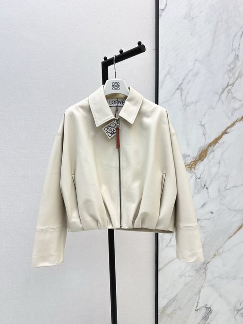 Loewe Retro and Stylish Sheepskin Jacket with Asymmetric Back Pleats