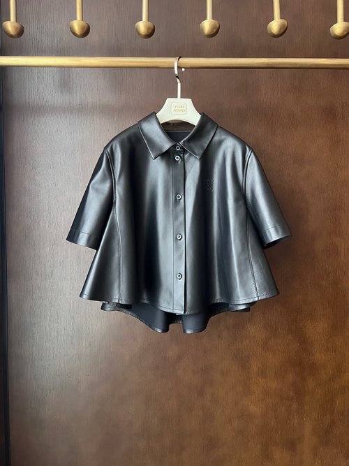 Loewe Imported Lambskin Modern Leather Top Jacket