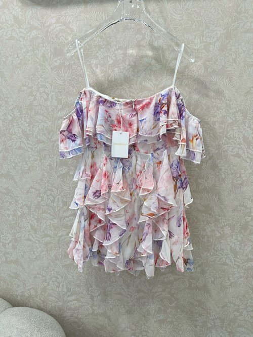 Loro Piana Exquisite Floral and 3D Flower Strapless Dress, Exhibiting Elegance