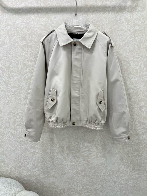 Yves Saint Laurent Short Cropped Jacket with a Ribbed Hem, Chic and Versatile