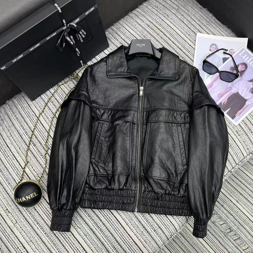 Yves Saint Laurent Vintage Double - Pocket Leather Jacket with Soft Lambskin