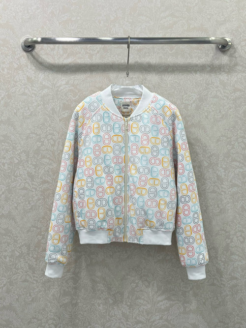 Chanel Chaine D Ancre Stitched Print Cotton Jacket, Sporty and Versatile