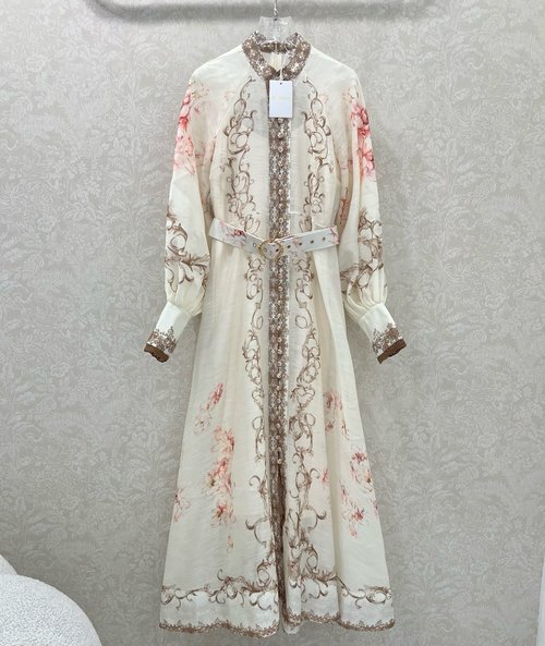 Loro Piana Newly Launched Tie-Dye Print Long Dress with Elegant Details