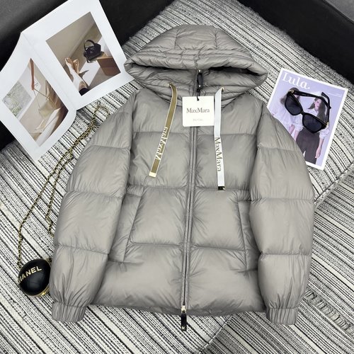 Max Mara Recommended Max Series Hooded Down Jacket with Embroidered Details