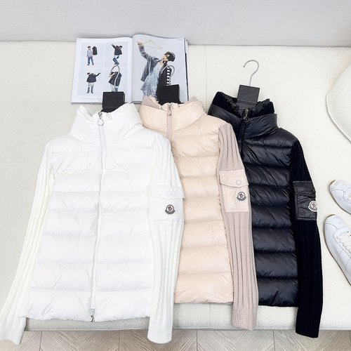 Moncler Customizable Knit Collar Down Jacket