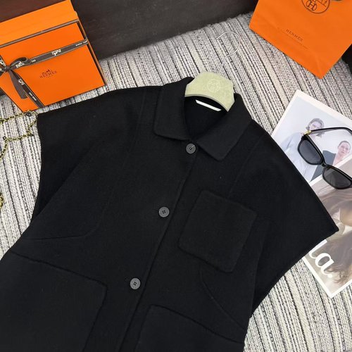 Hermes Recommended Mid-Length Double-Sided Cashmere Vest