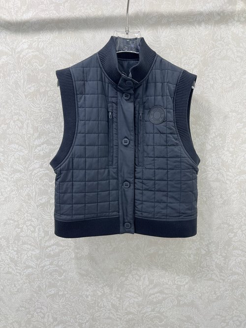 Hermes Warm and Stylish Cotton Vest with Logo Decoration