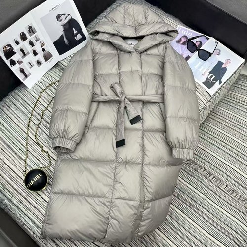 Max Mara Recommended Max Series Robe-Style Long Down Jacket with Belt