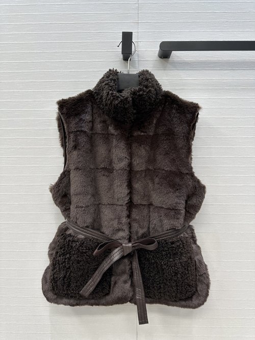 Moncler Classic Teddy Vest Down Jacket with H Shape and Warm Filling