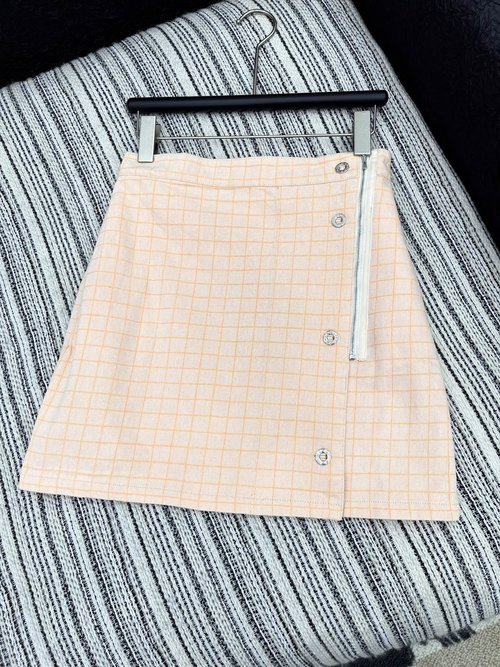 Hermes Pig Nose Print Denim Skirt, Elegant and Flattering for Any Look