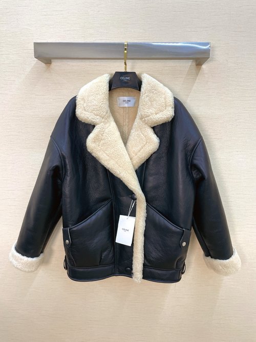 Celine Authentic Imported Suede Faux Fur Garment