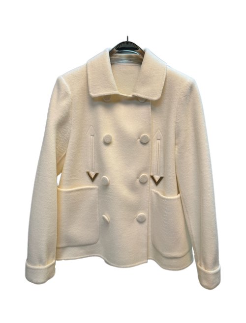 Valentino Long Wool Coat with Dust Bag, 90% Wool 10% Cashmere, Black, Camel, White