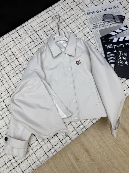 Moncler Detachable Hood Logo Windbreaker in Imported Fabric