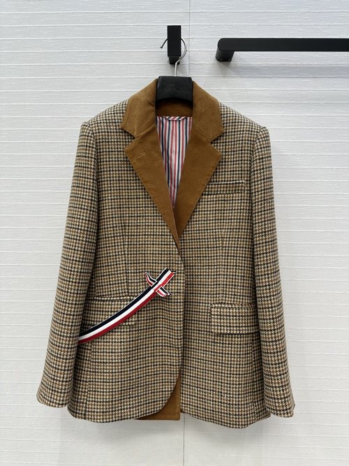 The Row Exclusive Vintage Houndstooth Two-Piece Suit with Detachable Belt