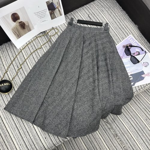 Dolce & Gabbana DG New High-End Herringbone Maxi Skirt