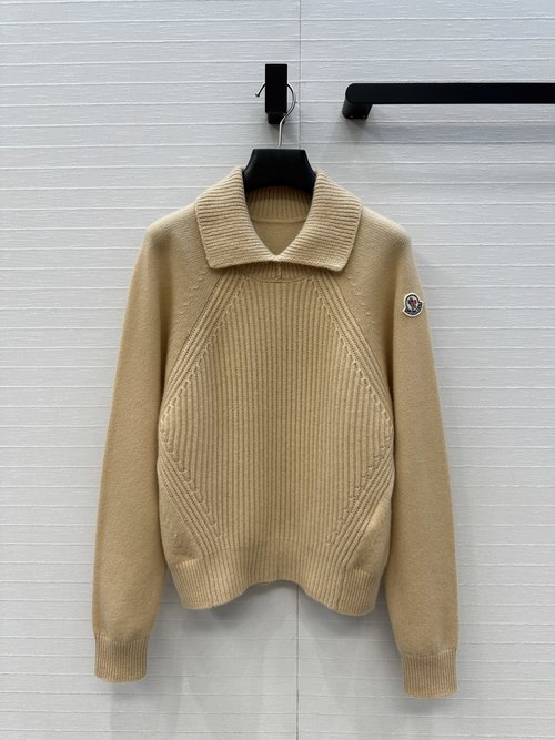 Moncler Cashmere Turtleneck Sweater with Badge Embellishment