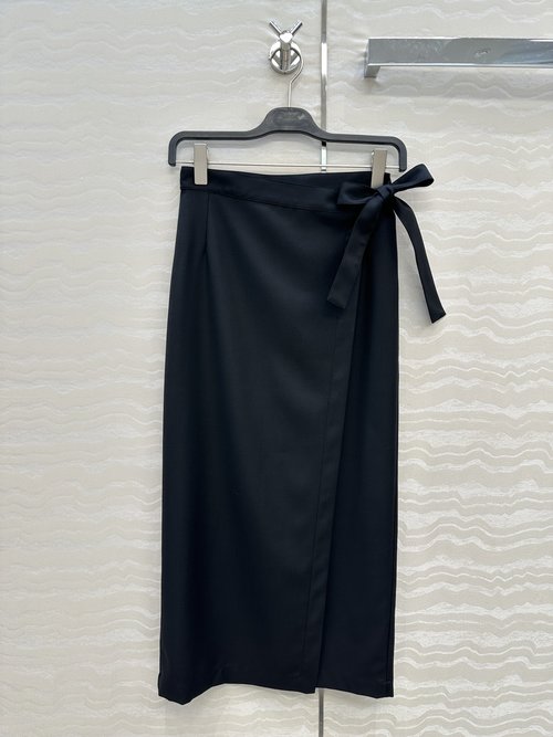 The Row Exclusive Original Row-style Long Skirt with Straps and Slit Design