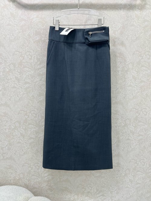 Alexander Wang High-Waisted Utility Skirt with Punk Belt and Elastic Ribbon