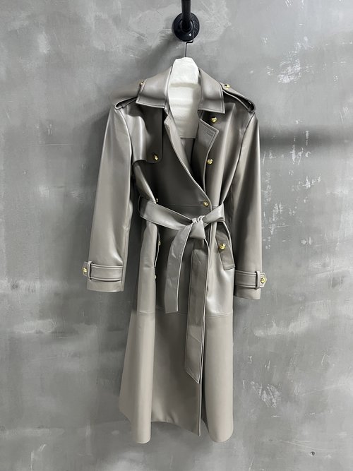 Celine Enduring Style Loose-Fit Trench Coat in Luxurious Turkish Lambskin