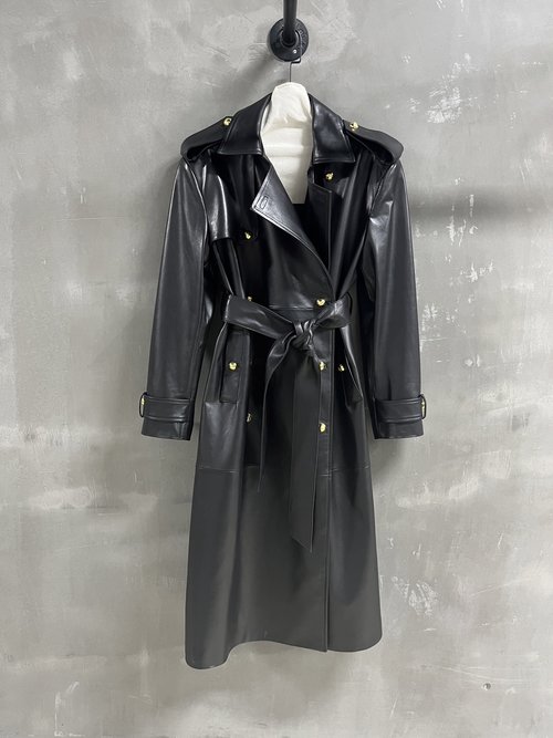 Celine Iconic Loose-Fit Trench Coat from Premium Imported Turkish Lambskin