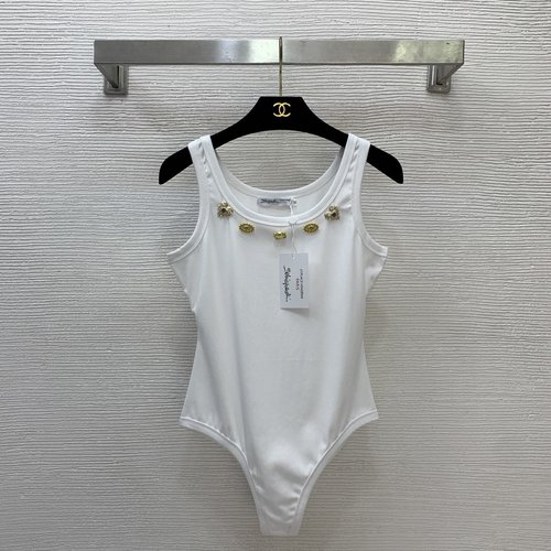 Schiaparelli Golden Ornamented Slimming One-piece Bodysuit