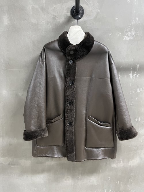 Brunello Cucinelli Timeless Old Money Style Reversible Merino Wool Fur Overcoat