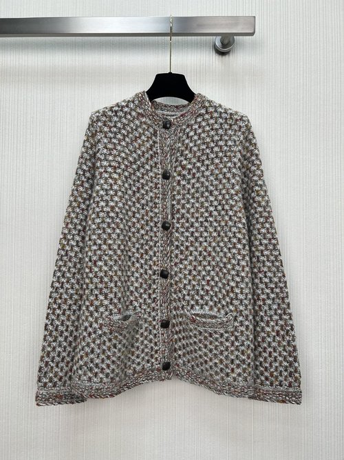 Loro Piana Elegant Crochet Cashmere Silk Cardigan for Stylish Layering