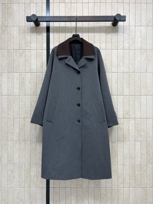 Versace Grey Spliced Fake Two-Piece Suit Coat, Oversize and Vintage Style