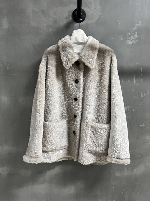 Brunello Cucinelli Classic Reversible Raglan Wool Fur One - Piece, Loose Fit