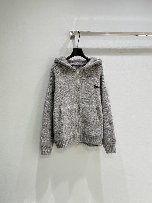 Alexander Wang Relaxed-Fit Round-Neck Sweater with Letter Embroidery, Casual Elegant Style