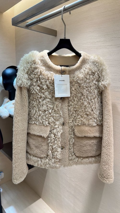 Chanel Coastal-inspired Luxurious Sheepskin Coat