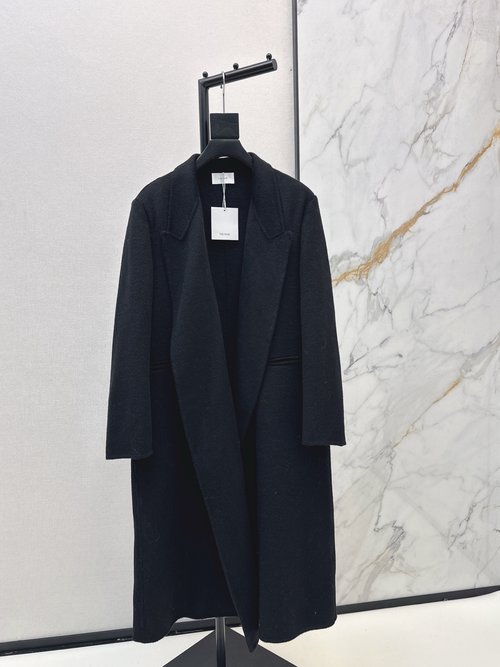 The Row Classic H-Cut Wool Coat from the Walking Wind Series with a Slim Fit