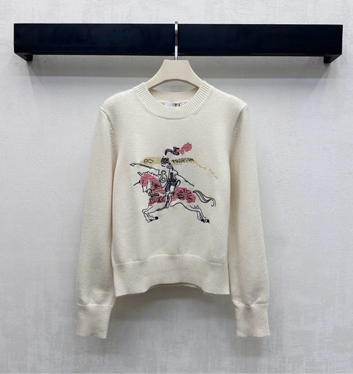 Burberry Custom Imported Wool Heavy Embroidery Knitted Top