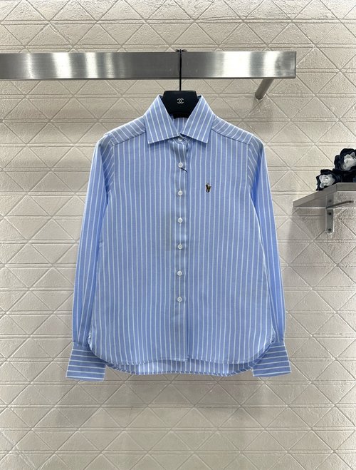 Polo Ralph Lauren Stripe Long-sleeved Shirt with Embroidered Logo