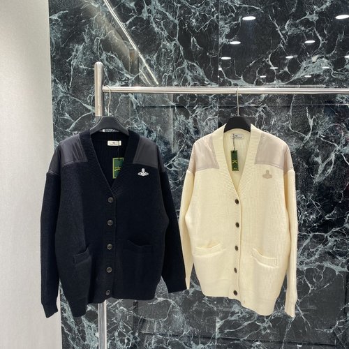 Vivienne Westhood Embroidered V - neck Cardigan, Distinctive and Comfortable