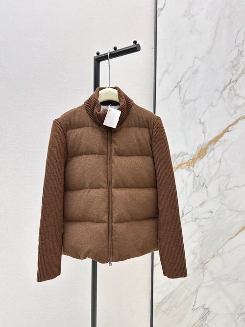 Brunello Cucinelli Exclusive Wool-Blended Minimalist Down Jacket