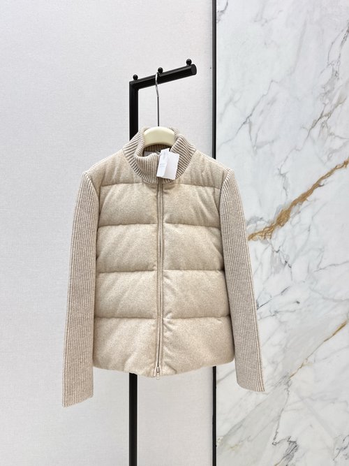 Brunello Cucinelli Exclusive Wool-Blended Down Jacket with Minimalist Style