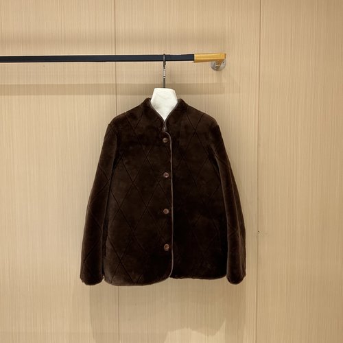 Loro Piana Classic Sheepskin Fur Coat, Timeless Elegance