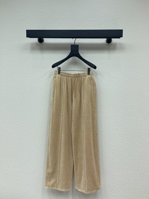 Alexander Wang Early Spring Velvet and Rhinestone Straight Pants