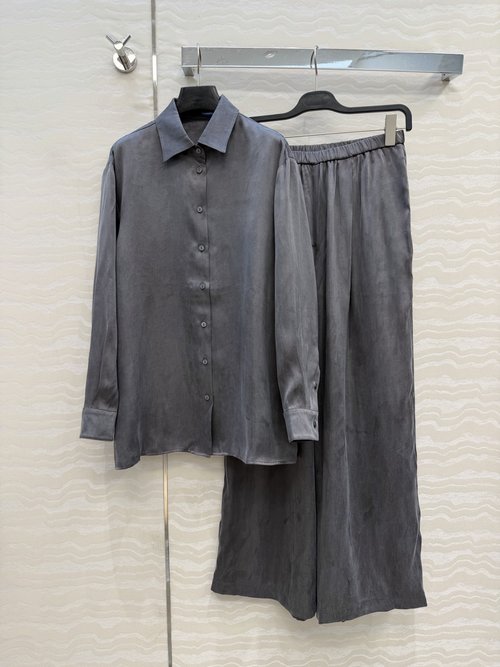 The Row Copper Ammonia Silk Shirt Suit for Sophisticated Look