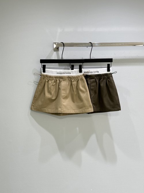 Alexander Wang Medium-Waist Mini Skirt with Hidden Pocket and Mock Placket