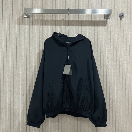 Balenciaga Casual Outerwear with Large Letter Embroidery and Hood