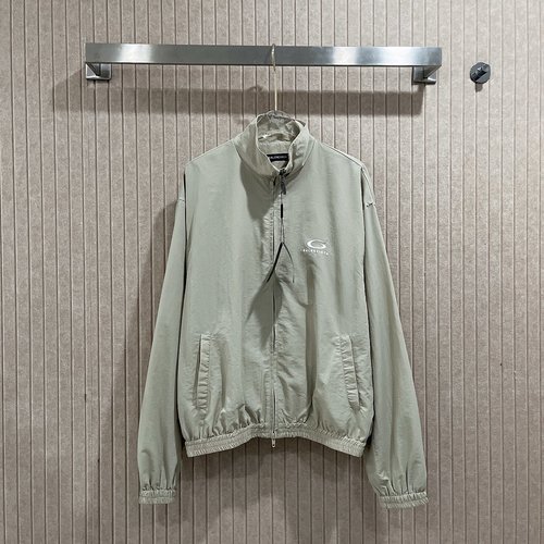 Balenciaga Double-layer Windbreaker with Front and Back Embroidery Labels