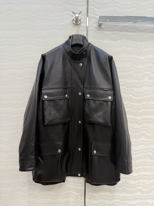 Prada Motorcycle Jacket, Premium Lambskin, Three-Dimensional Tailoring