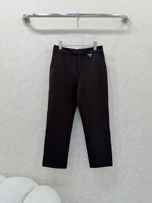 Prada High-waist Skinny Jeans with Triangle Logo and Hip-lift