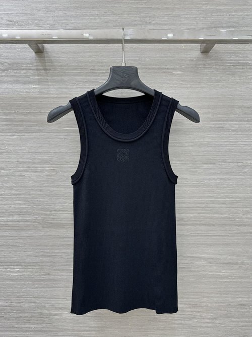 Loewe Long-Termism Collection: Logo Embroidery Sleeveless Top